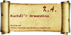 Kuchár Armandina névjegykártya